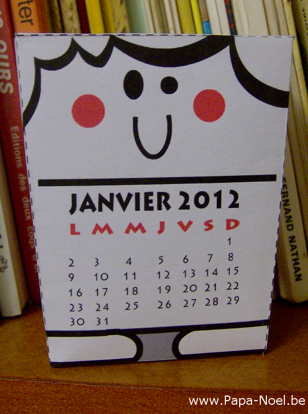 NOEL Images Paper toy calendrier de Janvier 2012