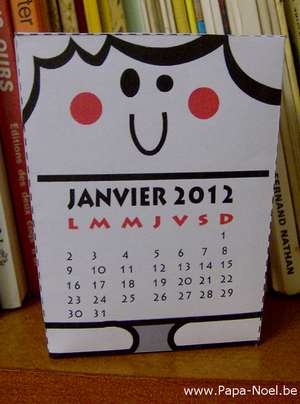 Image Paper toy calendrier Janvier 2012 photo paper toy 