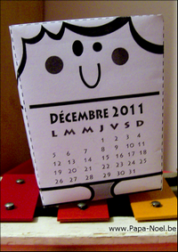 Photo de paper toy calendrier de NOEL 2011 à imprimer gratuit image paper toy NOEL dessin paper toy Noël