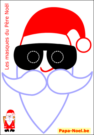 NOEL coloriage masque du frre du PERE NOEL fabrication masque enfant de NOEL pour d&eacute;guisement enfants