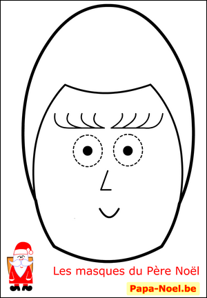NOEL coloriage masque de NOEL fabrication masque enfant de NOEL pour déguisement enfants