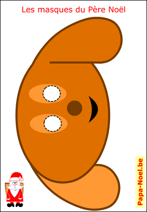 NOEL coloriage masque NOEL fabrication masque enfant de NOEL pour déguisement enfants