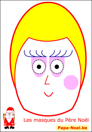 NOEL coloriage masque de NOEL fabrication masque enfant NOEL pour déguisement enfants