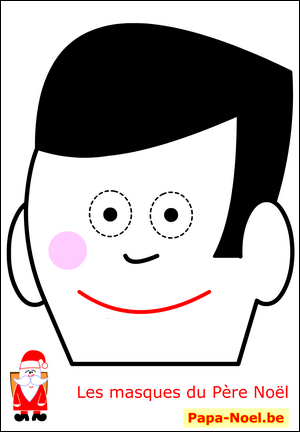 NOEL coloriage masque fabrication masque enfant de NOEL pour déguisement enfants