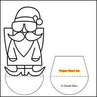 Paper doll Papa NOEL à imprimer dessin de Papa NOEL imprimable coloriage gratuit