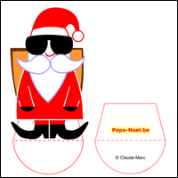 Paper doll Papa NOEL à imprimer dessin de papa noel imprimable gratuit