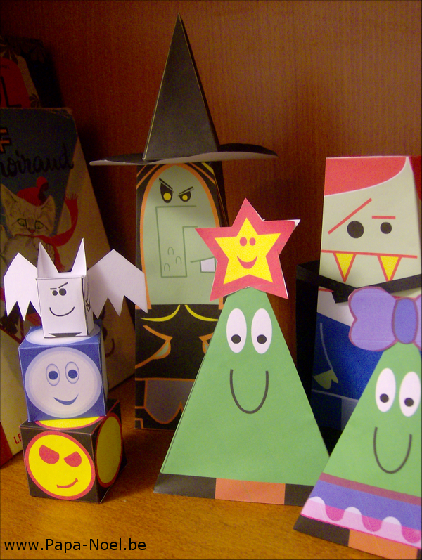 Images Paper toy Noël Halloween à imprimer gratuit jouet en papier NOEL HALLOWEEN enfant imprimable gratuitement dessins paper toys