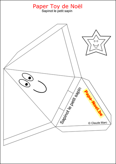 Paper toy Noël gratuit Bricolage de Noël pour enfant GARCON bricolages NOEL enfants fabrication paper toy sapin de NOEL garçon