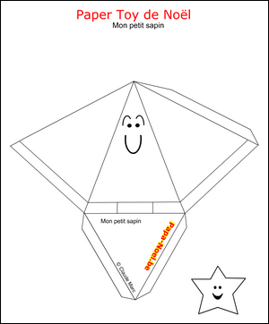 Paper toy Noël gratuit faire doi meme personnaliser Bricolage de Noël pour enfant bricolages NOEL enfants fabrication paper toy sapin NOEL
