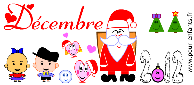 calendrier decembre  2012