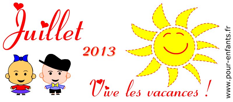 calendrier juillet 2013