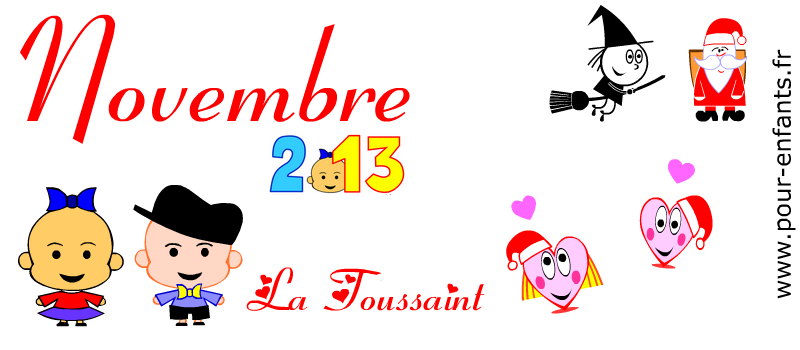 calendrier novembre  2013