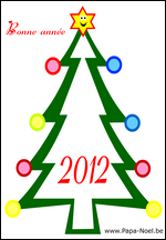coloriages bonne ann&eacute;e 2012 nouvel an 2012 carte bonne annee