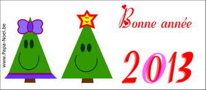 Dessin a imprimer pour souhaiter une bonne annee 2013 gratuit sapin de NOEL à imprimer faire carte bonne annee 2013