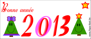 Dessin pour souhaiter une bonne annee 2013 sapin de NOEL gratuit à imprimer faire carte bonne annee 2013