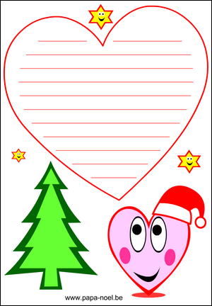 Papier à lettre de NOEL gratuit à imprimer papeterie 