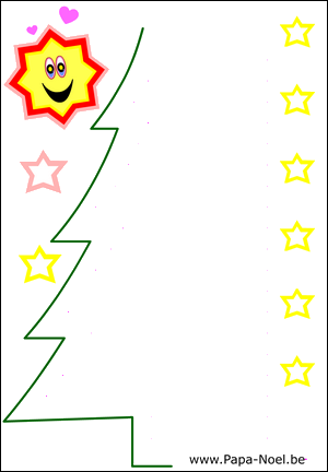 Papier à lettre de NOEL nouvel an gratuit à imprimer papeterie
