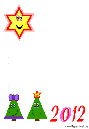 Papier à lettre de NOEL nouvel an gratuit à imprimer papeterie papier a lettres