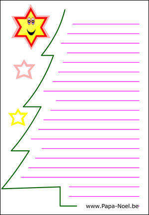 Papier à lettre de NOEL gratuit à imprimer  papeterie