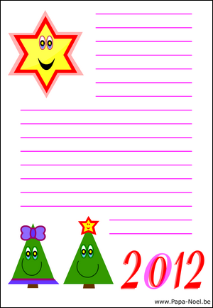 Papier à lettre de NOEL  gratuit à imprimer  papeterie papier a lettres