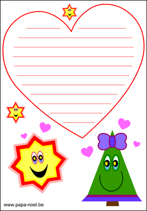 Papier à lettre de NOEL gratuit à imprimer papeterie