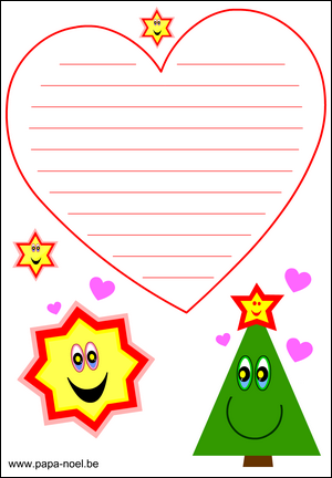 Papier à lettre de NOEL gratuit à imprimer papeterie