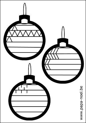 NOEL Coloriage de boule de NOEL gratuit à imprimer  colorier dessin de boules de noel coloriages de boules de noel