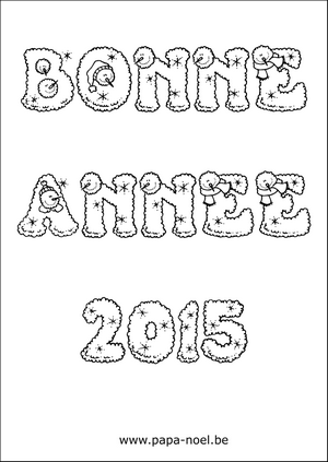 Coloriage Bonne année 2015 à imprimer