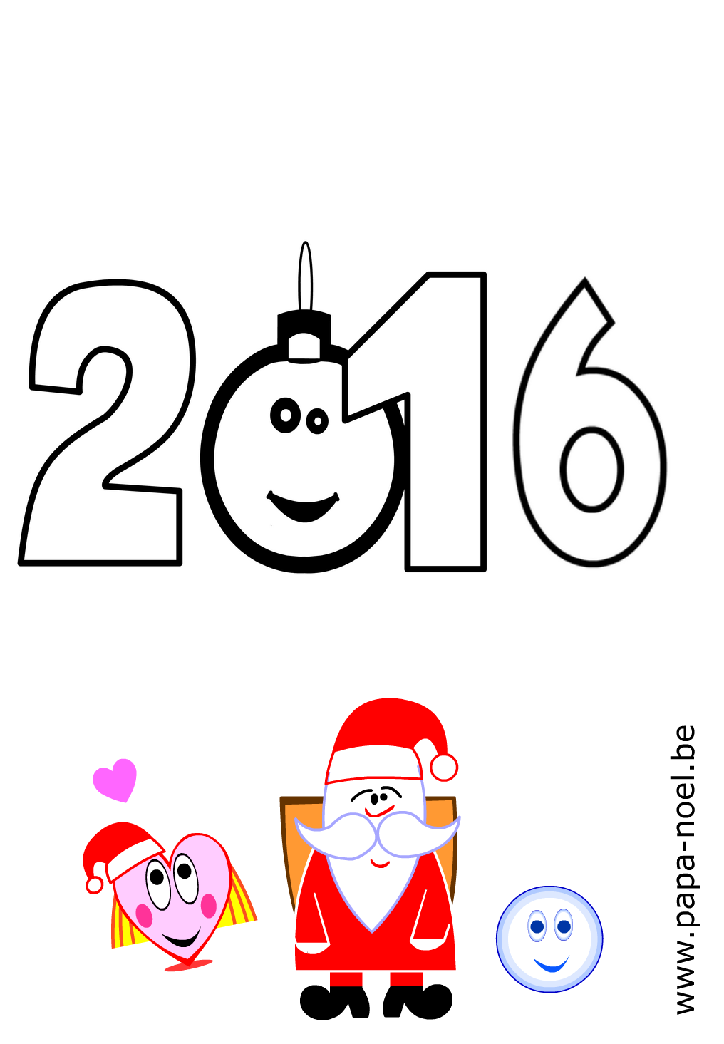 Coloriage de dessin pour une bonne annee 2016 gratuit   imprimer