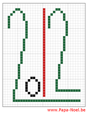 Grille de point de croix dessin pour souhaiter une bonne annee 2012 gratuit à imprimer gratuitement