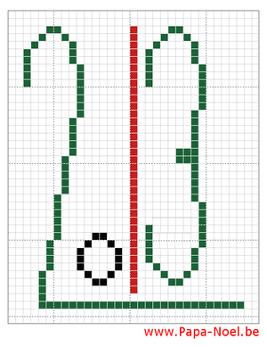 Grille de point de croix dessin pour souhaiter une bonne annee 2013 gratuit à imprimer gratuitement