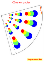 MODELE de CONE en papier gratuit Pour fabriquer une décoration de Noël en papier avec des enfants DECO de NOEL gratuit