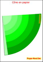 MODELE de CONE en papier gratuit sapin de NOEL Pour fabriquer une décoration de Noël en papier avec des enfants DECO de NOEL gratuit