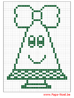 Grille de point de croix NOEL pour faire une carte de Noël gratuite à imprimer Sapin de Nol