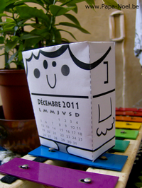 Image de calendrier Noël 2011 paper toy