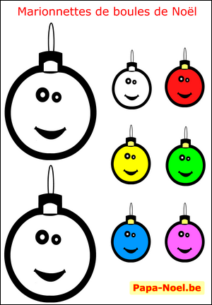 Bricolage de Noël pour enfant bricolages NOEL enfants fabrication marionnette de boule de NOEL