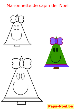 Bricolage de Noël pour enfant bricolages NOEL enfants fabrication marionnette sapin de NOEL