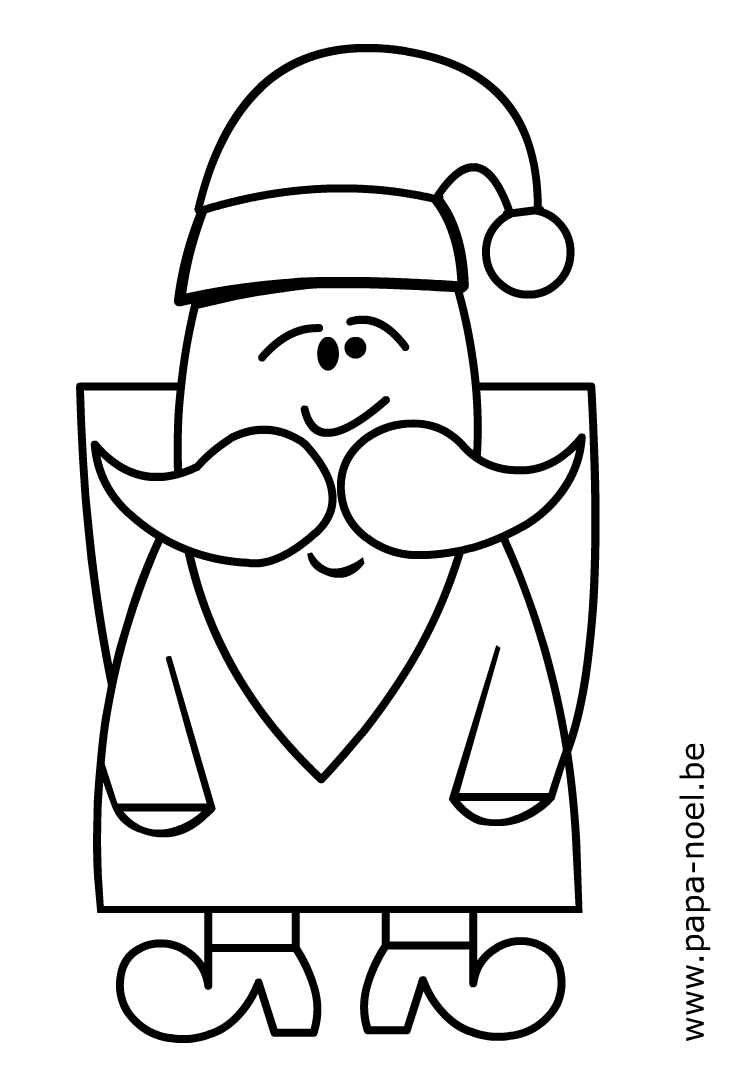 Imprimer Coloriage De Noel Père Noël Papa Noel Gratuit